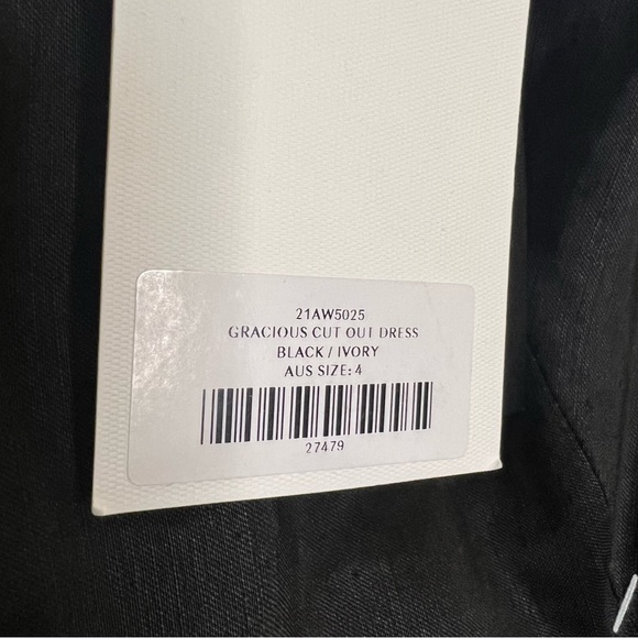 Aje Gracious cutout black ivory maxi dress size AUS 4 (US 0) NEW! New with tags! - Picture 12 of 16